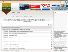 Tablet Screenshot of civiliniskodeksas.lt